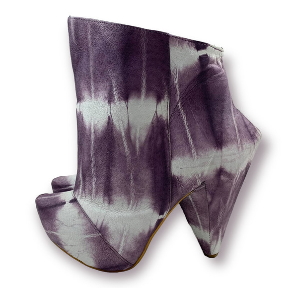 BRAND NEW 2011 Couture IRREGULAR CHOICE tie dye suede platform hexagonal boots - Picture 1 of 12